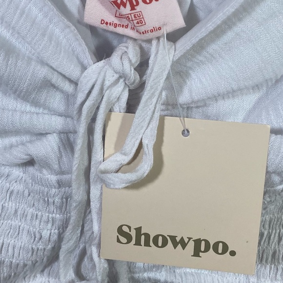 NWT Showpo Streetscape Top White Size 8 US - Picture 5 of 8